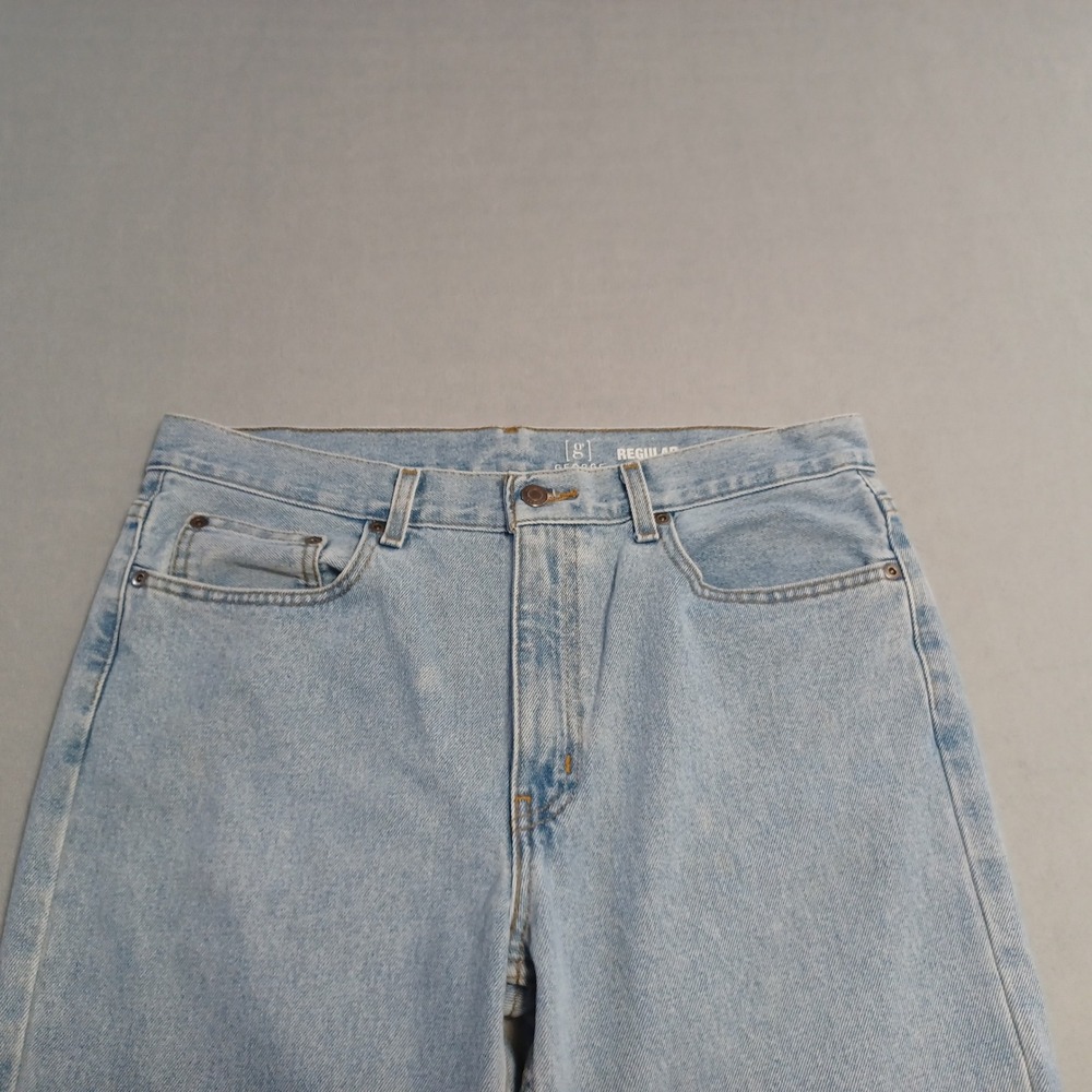 George Mens Regular Fit Light Wash Denim Jeans 100% Cotton GM08465 33x30